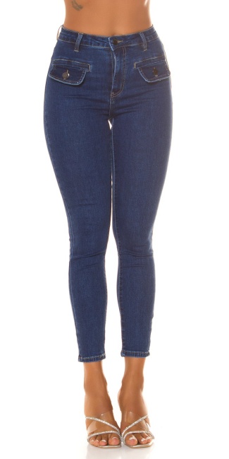 Skinny Jeans with patch pockets Blue